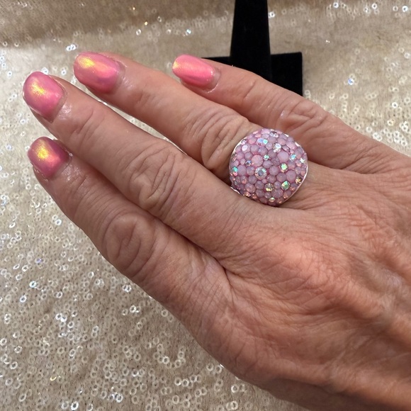 NWT Gorgeous Austrian Crystal / 925 Silver Size 6.5 ring from Mosaico - Picture 8 of 10